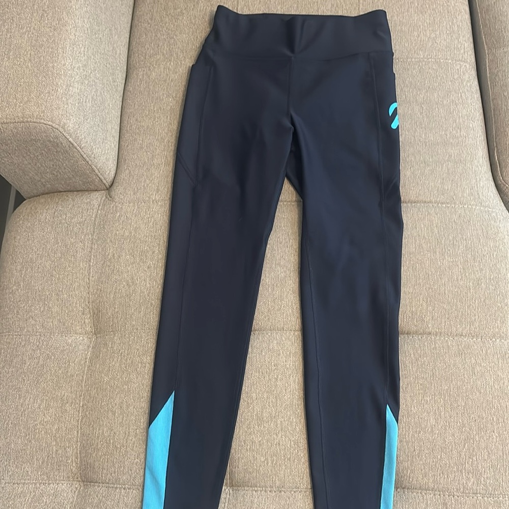 Peloton Black and Blue Leggings